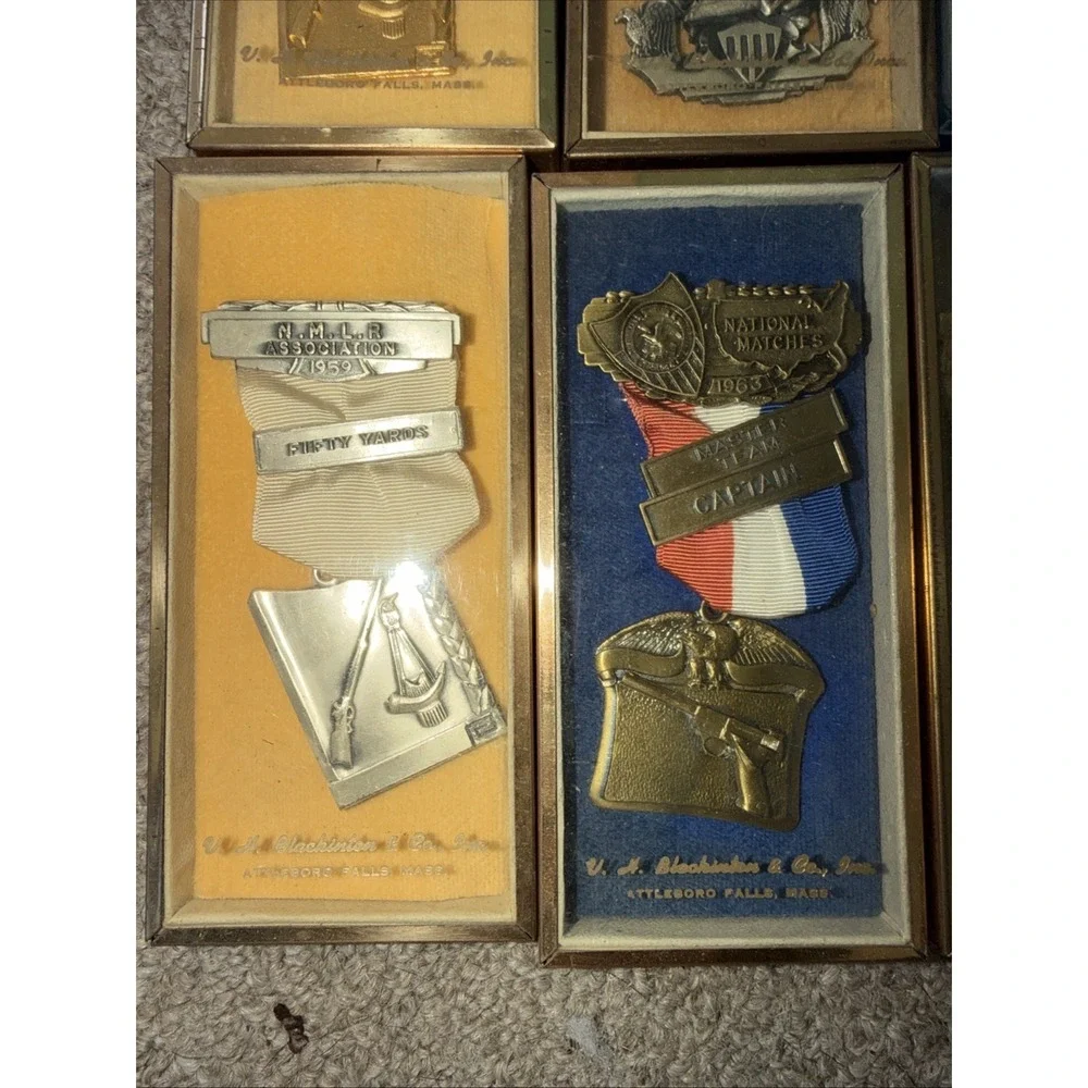 Lot of (17) Vintage Blackinton Rifle & Pistol Shooting Medals – Marksman‎ Awards